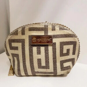 Spartina cosmetic linen bag vacation beauty makeup bag travel